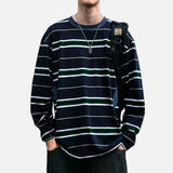Striped Japanese Minimalist Long Sleeve T-Shirt