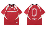 Breathable Graphic Print Racing Sports Cotton T-Shirt