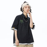 Splicing Color Blank Shirt