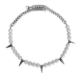 Reflective Punk Rivet Choker Necklace