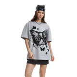 Y2K Stylish Urban Sweet Cat Print Cotton T-Shirt