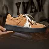 Vintage Yellow Brown Leather Shoes
