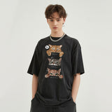 Moody Cats Graphic Print T-shirt