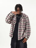 Striped Plaid Long Sleeve Hoodie