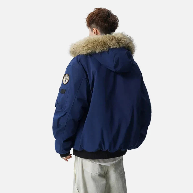 Y2K High Quality Detachable Fur Hooded Jacket