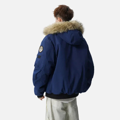 Y2K High Quality Detachable Fur Hooded Jacket