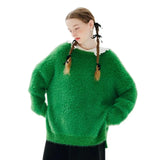 Comfort Sweet Cozy Green Winter Sweater