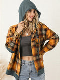 GypsyLady Orange Plaid Hooded Jacket