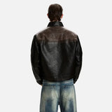 Streetwear Personalized Metal Buckle Leather Jacket