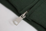 Vintage Flattering Embroidered Zip-Up Hooded Sweatshirt