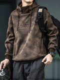 Oversized Heavyweight Letter Print Hoodie