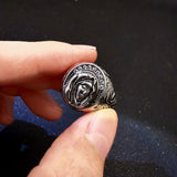 Gothic Virgin Mary Adjustable Open Ring