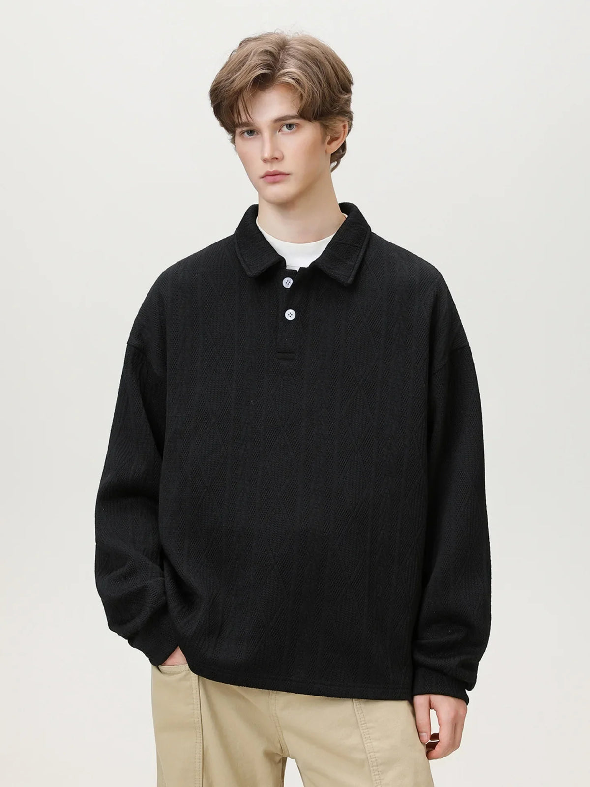 Casual Ancient Money Lapel Collar Sweatshirt