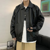 Handsome Retro American Brown Leather Jacket