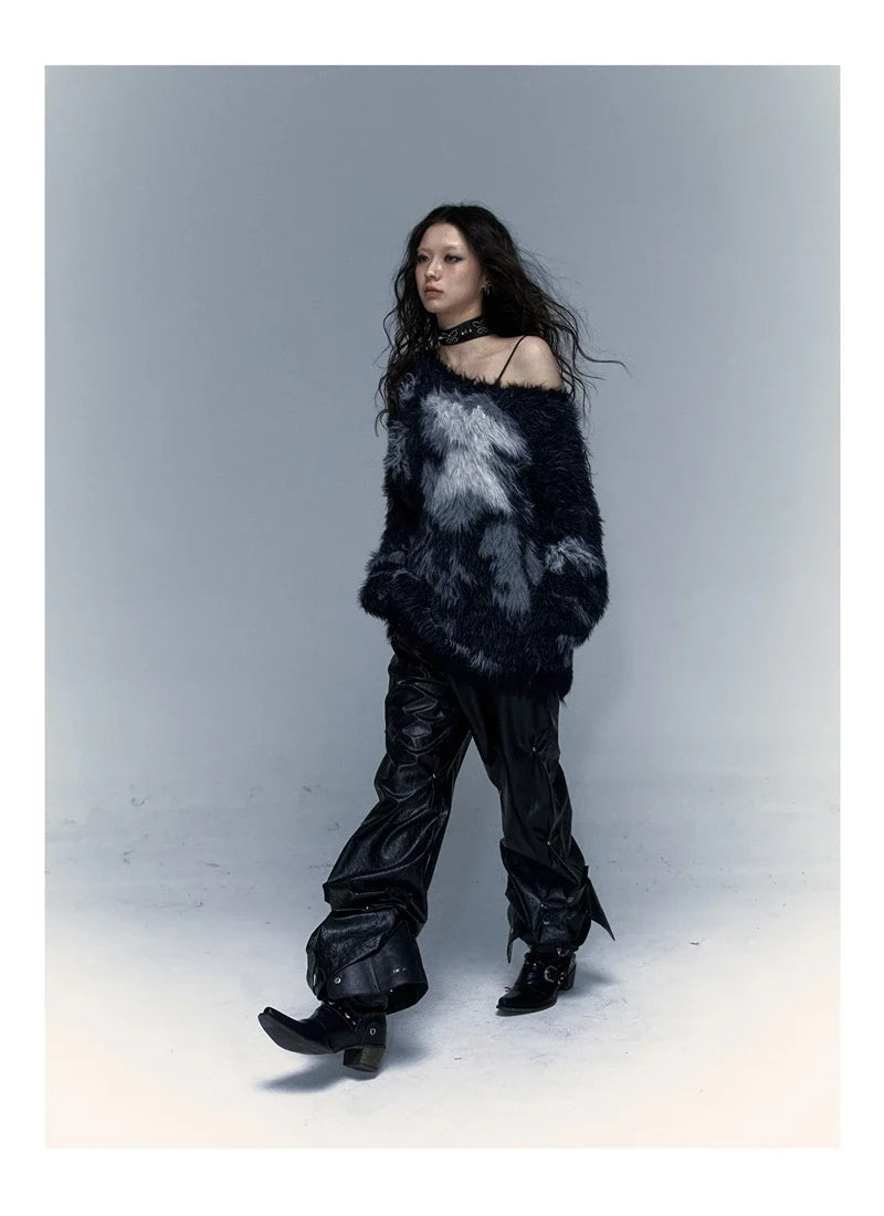 Textured Patterned Gothic Sweater