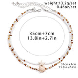 Turtle & Beaded Two-Pack Necklace Set