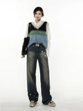 Star-Adorned Wide-Leg Jeans