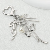 Front view of the Heart & Bow Butterfly Keychain 