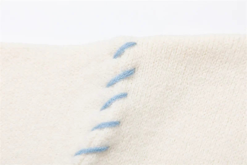 Y2K Cozy Bear Pocket Knitted Sweater