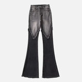 Vintage Flared Ripped High Waisted Jeans