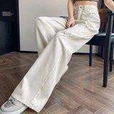 Diamond White Breathable Wide Leg Jeans