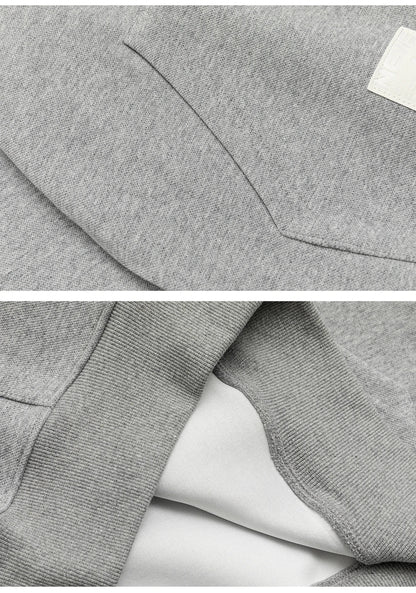 Solid Color Embroidered Hoodie