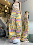High Street Star Gradient Color Jeans