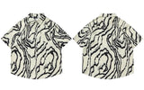 Irregular Stripes Graphic Printed Short Sleeve Shirt