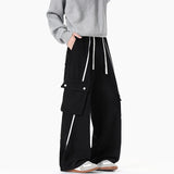 Drawstring Retro Elastic Cargo Jeans