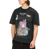 Aristocats Piano Print Crewneck Cotton T-Shirt
