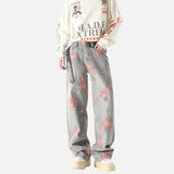 Y2K Versatile Floral Straight Leg Jeans