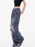 Women Cool Vintage Hip Hop Ripped Jeans