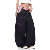 Effortless Streetwear American Style Plaid Cargo Jeans