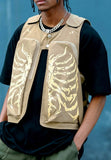 Skeleton Print Adjustable Vest