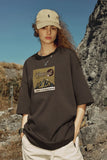 Solid Color Mountain Graphic T-Shirt