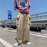 Y2K Japanese Style Loose Straight Leg Cargo Pants