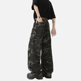 Trendy Camouflage Cargo Straight Leg Pants