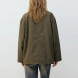 Chic Minimalist Spliced Lapel Jacket