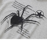 Spider Graphic Loose Hoodie