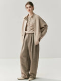 Lightweight Mock Neck Thick Zipper Cardigan