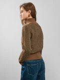 Plush Vintage Wool Knit Zip Cardigan