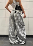 Trendy Oversized Star Wide Leg Sweatpants