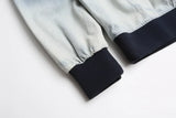 Y2K Starry Apple Embroidered Denim Sweatshirt