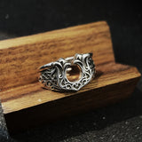 Gothic Adjustable Lucky Horseshoe Ring