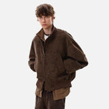 Y2K Quilted Retro PU Leather Baseball Jacket