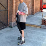 Oversize Korean Style Contrast Stitching T-Shirt