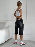 Streetwear Low Waist Wide Leg Denim Jorts