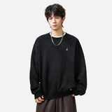 Embroidery Color Block Letter crewneck Sweatshirt