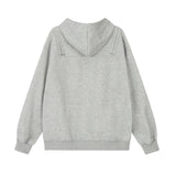 Y2K Rivet Patchwork Black Hip Hop Hooded Sweatshirt