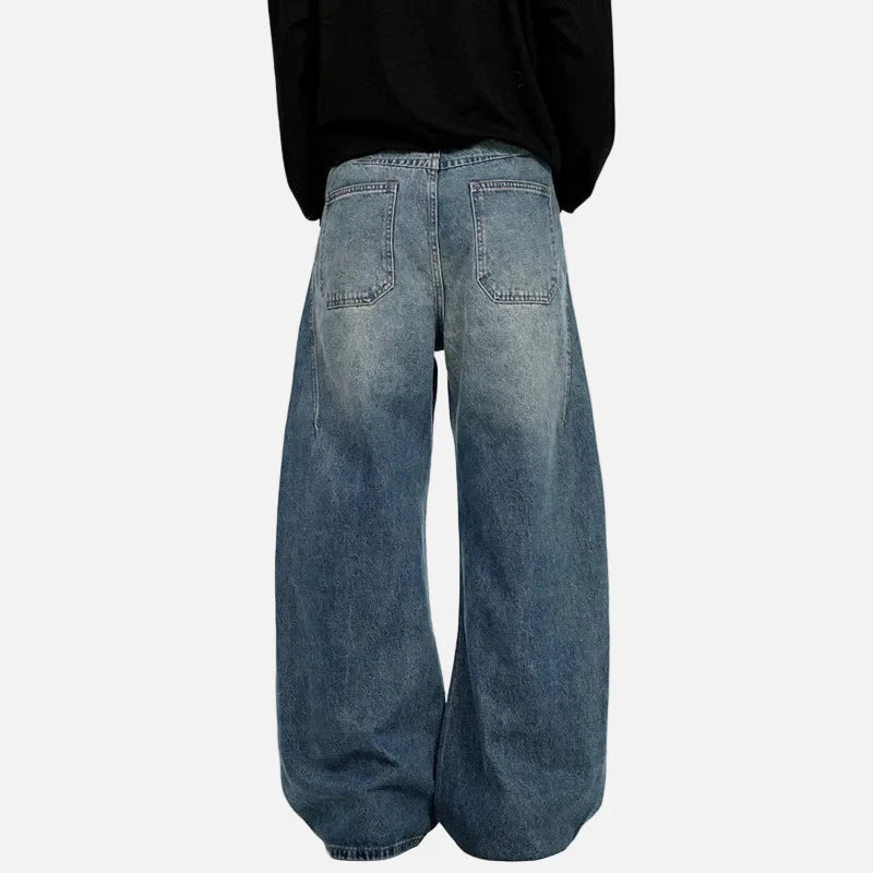 Y2K American Style Distressed Wide Leg Jeans